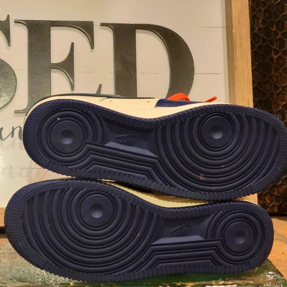 Nike Air Force 1 AF1 Nike ID by You Blue Orange Green Mens 9.5 #AQ3778 994 - Picture 6 of 9